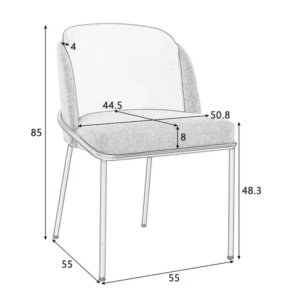 Lot de 2 Chaises de Salle à Manger Modernes