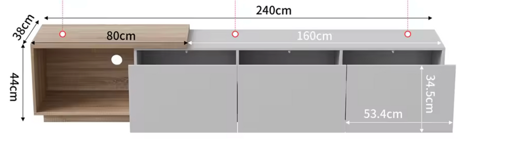 Meuble TV Extensible