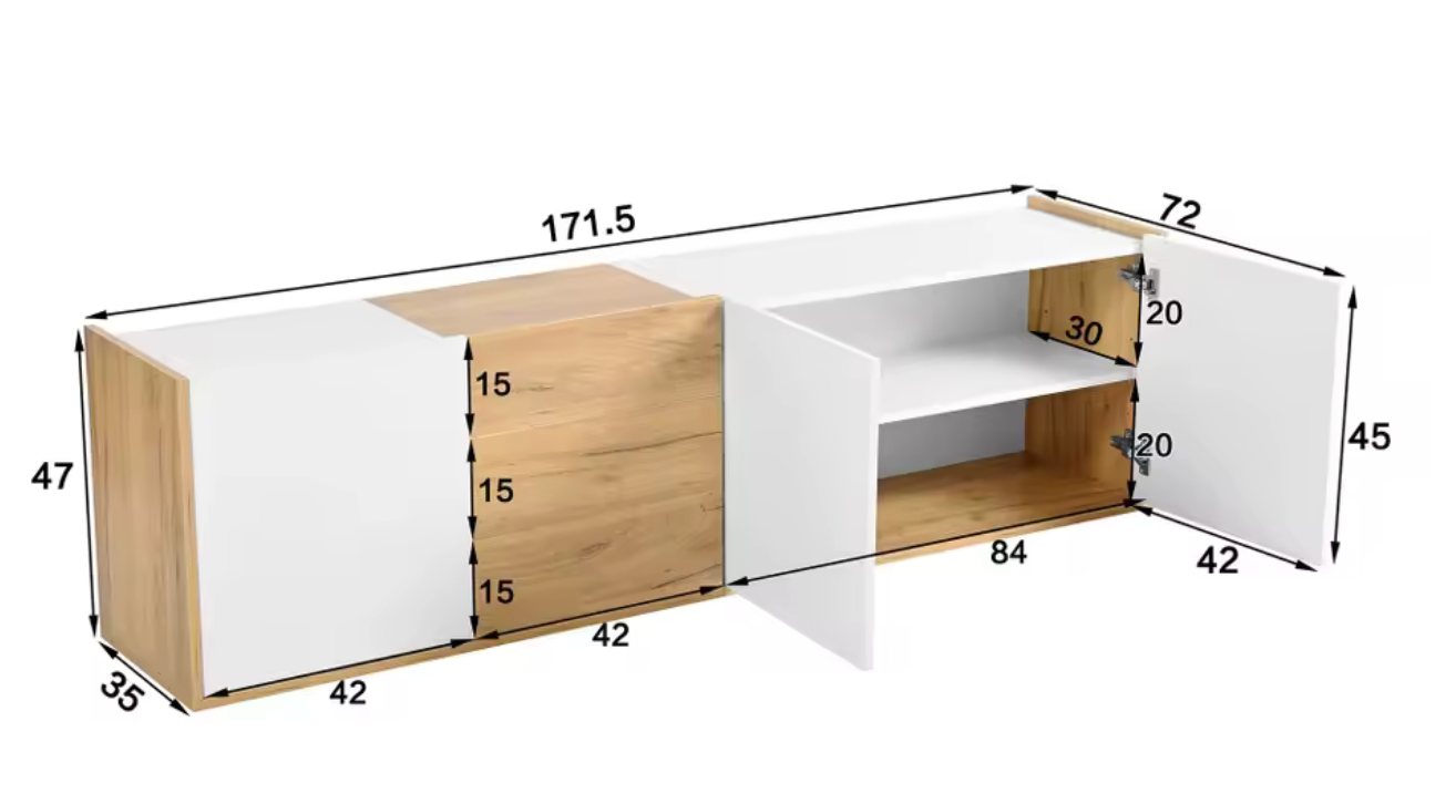Console Multimédia Murale Blanche