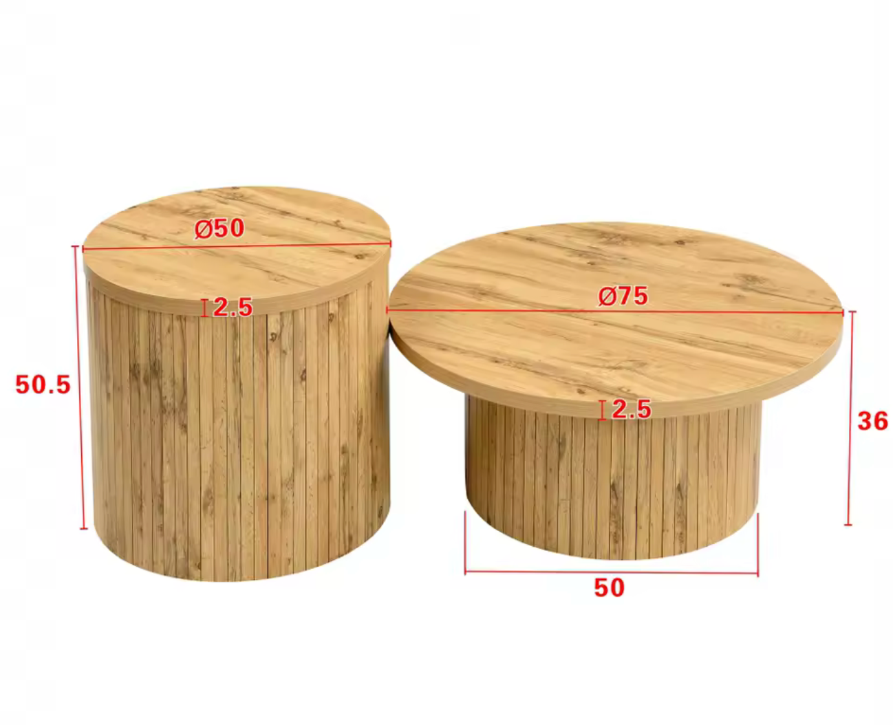 Table Basse Multifonctionnelle – Bois Naturel
