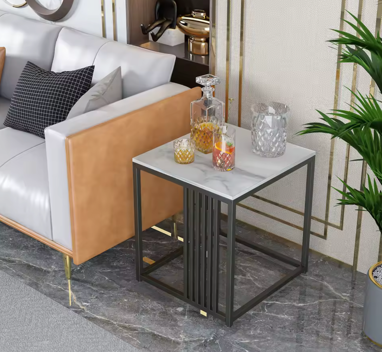 Table Basse en Marbre Massif