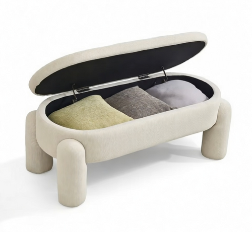 Banc de Rangement Tissu Chenille