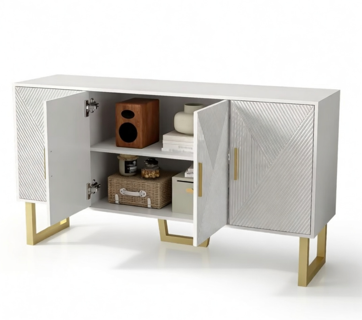 Meuble Moderne blanc & or