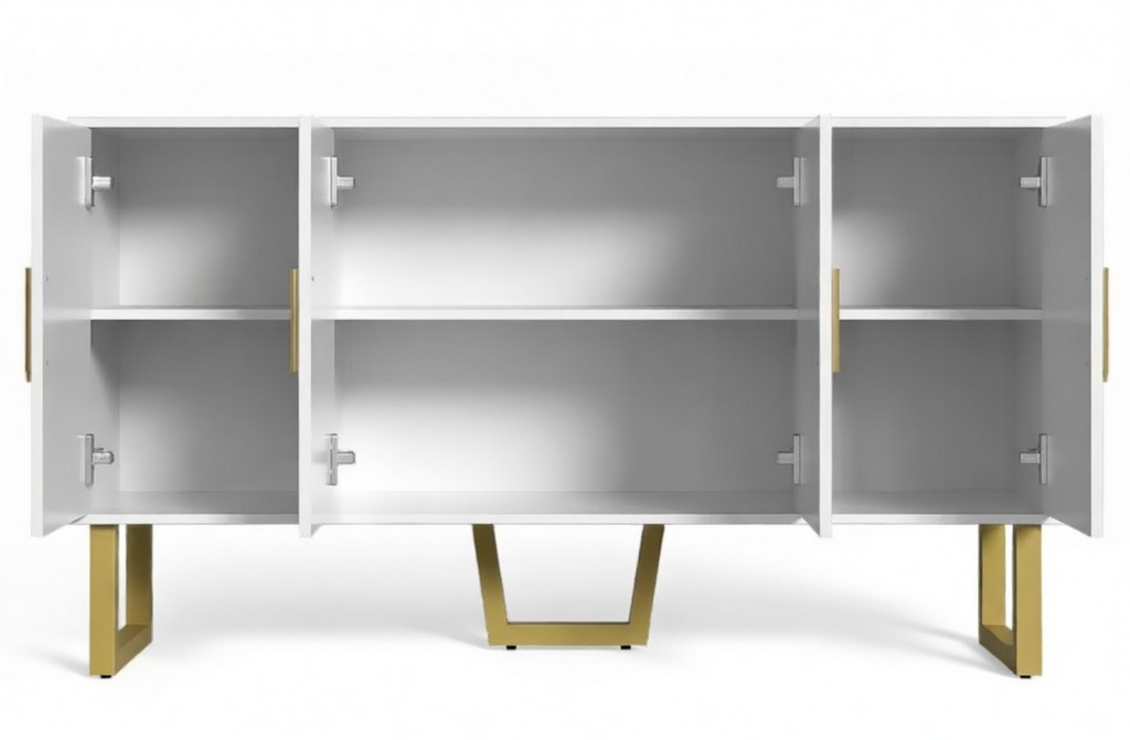 Meuble Moderne blanc & or