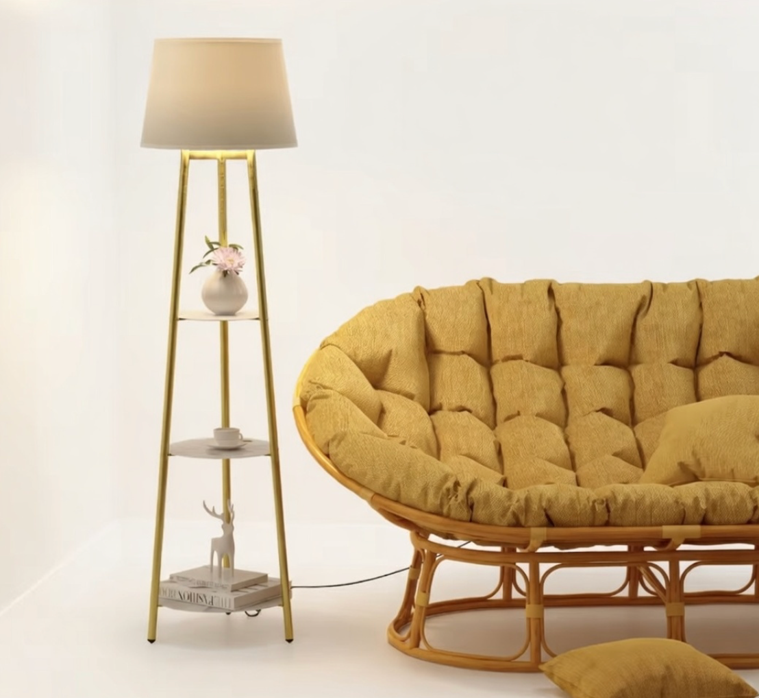 Lampadaire Vintage avec Abat-Jour