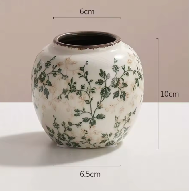 Vase en Céramique Craquelée