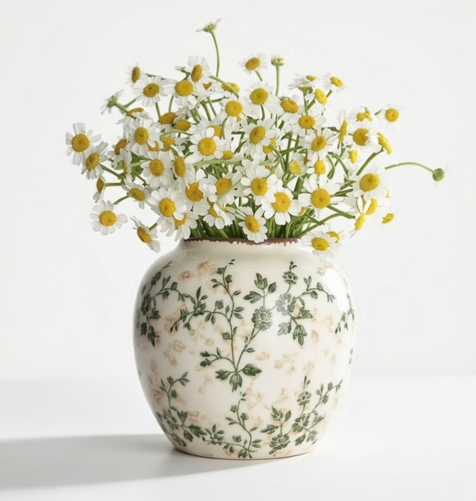 Vase en Céramique Craquelée