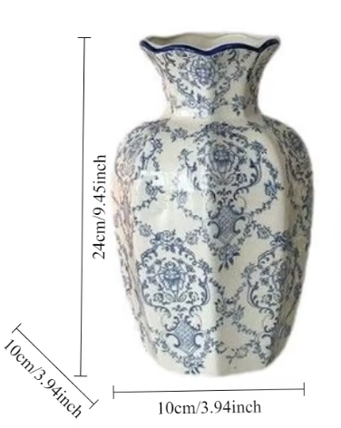 Vase en Porcelaine Bleu & Blanc