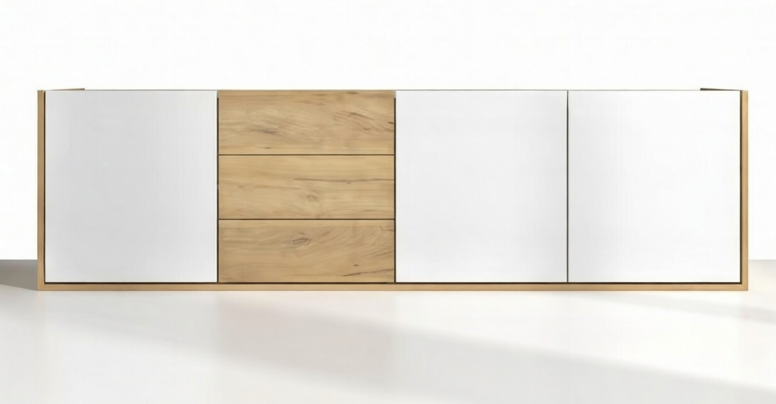 Console Multimédia Murale Blanche