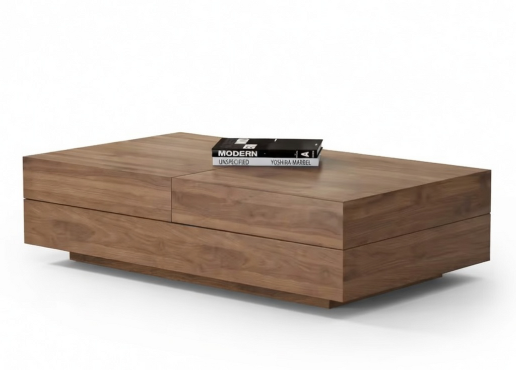 Table Basse Extensible en Noyer