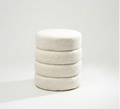 Tabouret Rond en Peluche