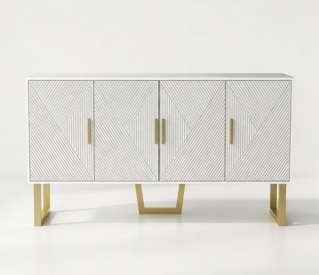 Meuble Moderne blanc & or