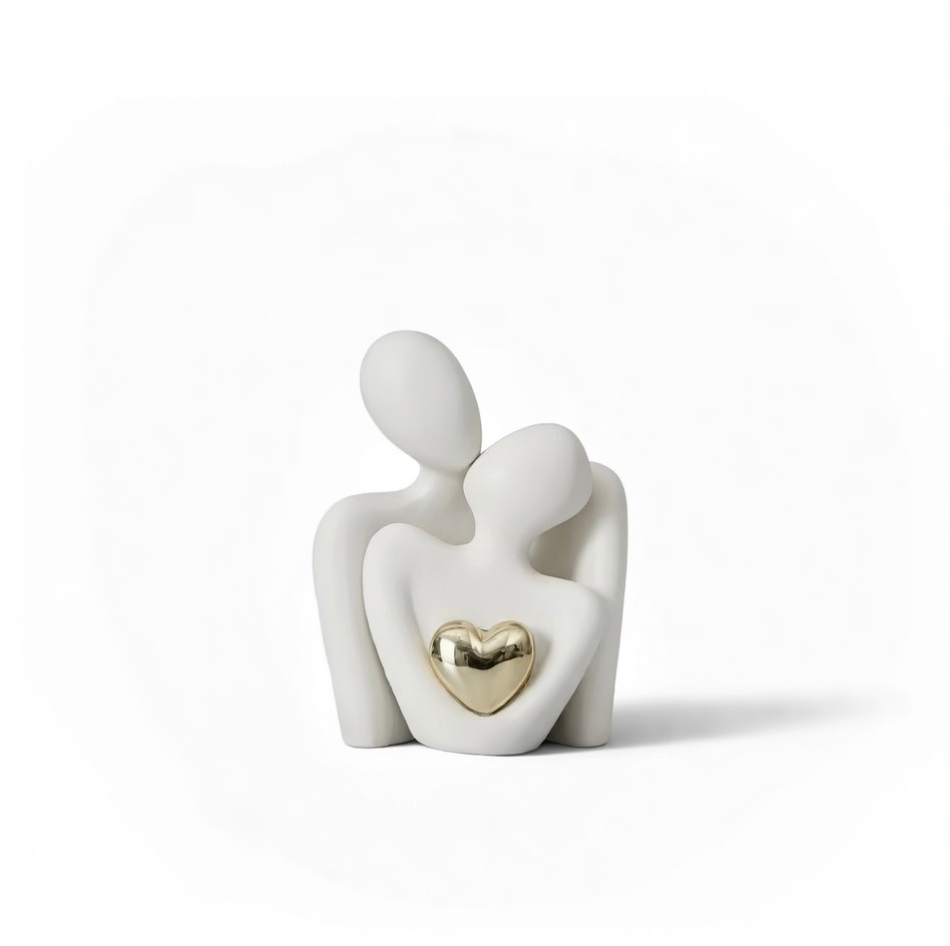 Figurine Couple Romantique en Céramique