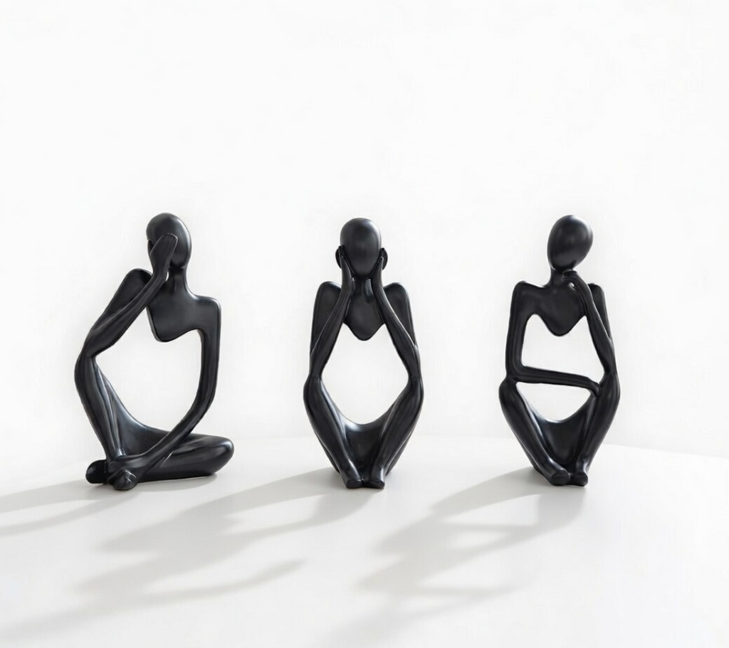 Lot de 3 Figurines Artisanales en Résine
