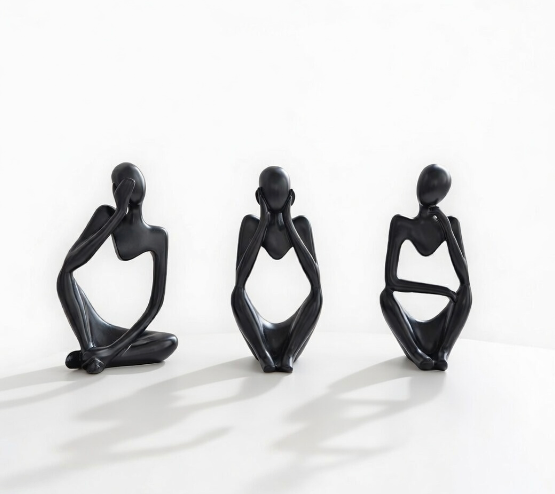 Lot de 3 Figurines Artisanales en Résine